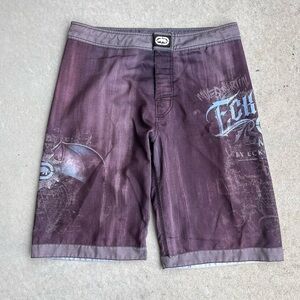 Ecko Unlimited Men's Dark Purple Board Shorts